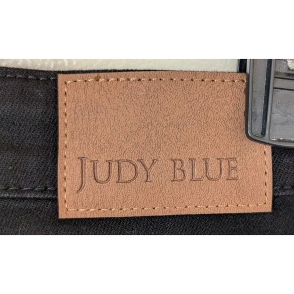 Judy Blue Jean Shorts Black High Rise Tummy Control Size Large - Picture 9 of 12